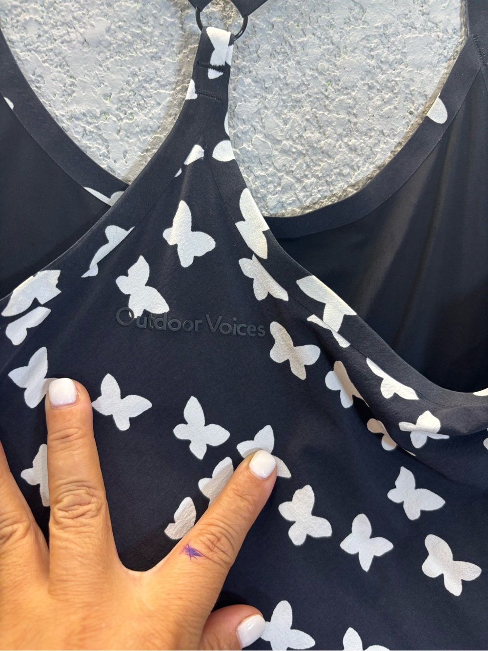 Outdoor Voices Black and White Floral Active Skort - Picture 3 of 4